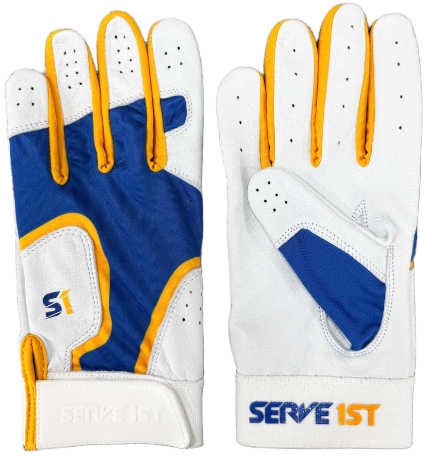 S1 Pro Batting Gloves - Royal/Gold