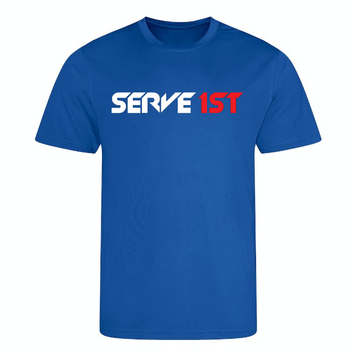 Serve 1st Performance Tee - LA Blue