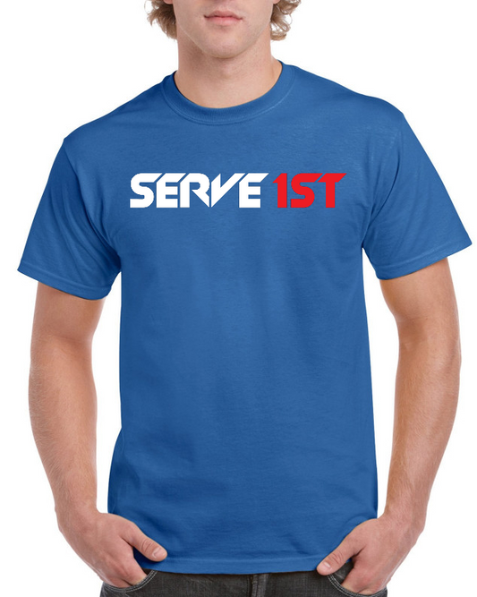 Serve 1st Cotton Tee - LA Blue