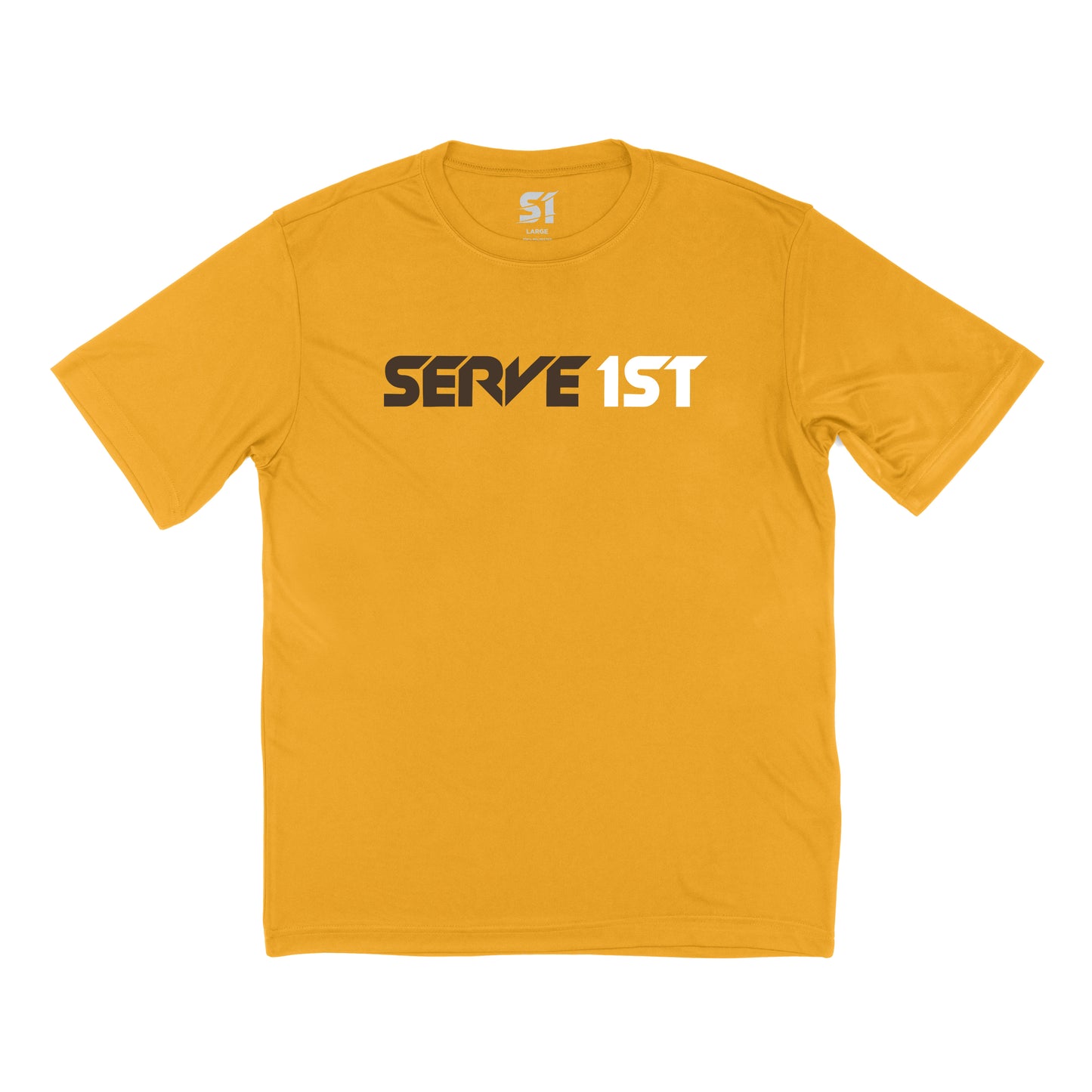 Serve 1st Performance Tee - Gold