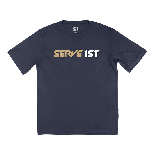 Serve 1st Performance Tee - Navy