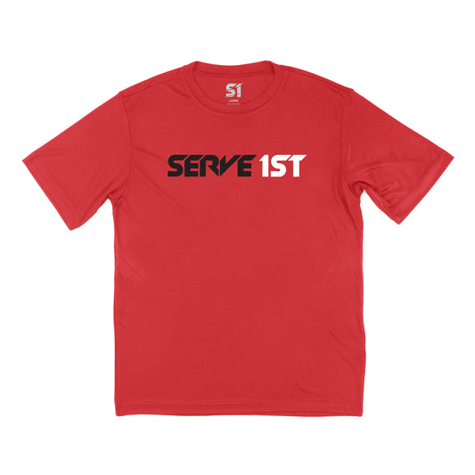 Serve 1st Performance Tee - Red