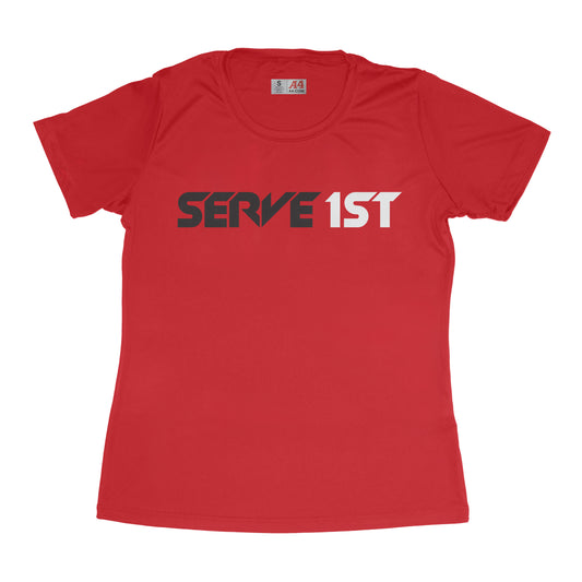 Serve 1st Women's Performance Tee - Red