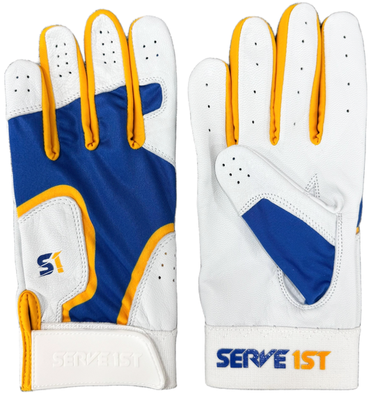 S1 Pro Batting Gloves - Royal/Gold