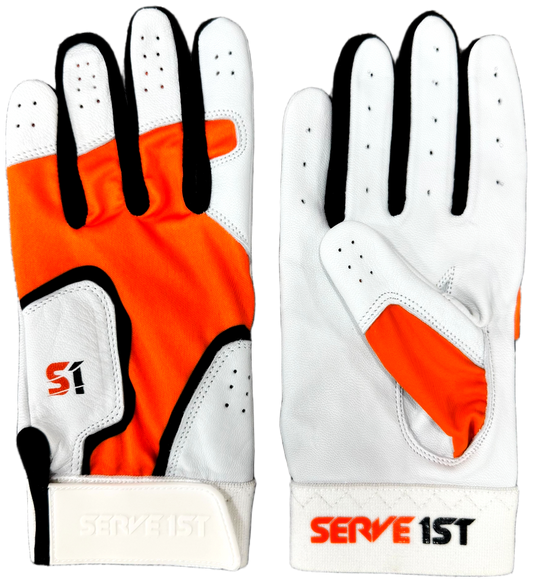 S1 Pro Batting Gloves - Orange/Black