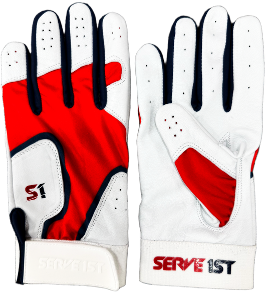 S1 Pro Batting Gloves - Red/Navy