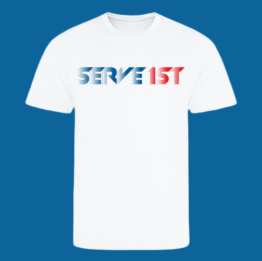 Serve 1st Performance Tee - LA White